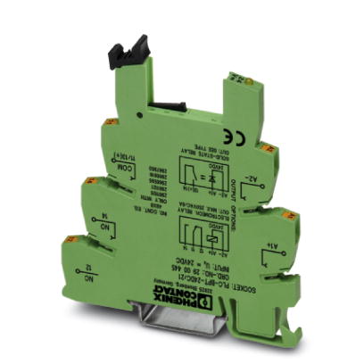 Phoenix Contact Interface Relay Base; PLC-BPT- 24DC/21; Universal; 24VDC IN; DIN Rail Mount; Push-In Connection